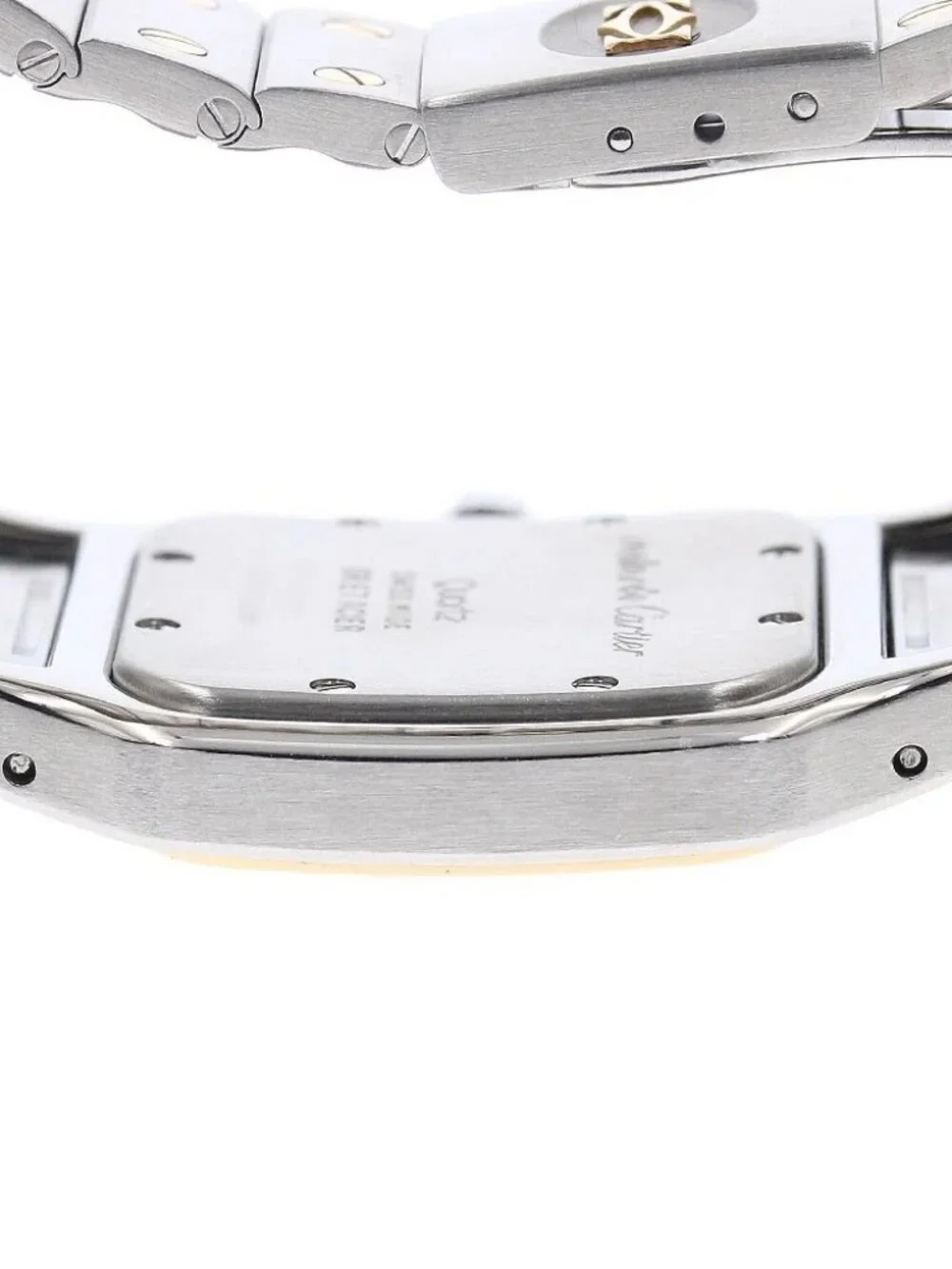 CARTIER Santos GalbeeLM Date YG bezel Quartz Men's Watch_966767